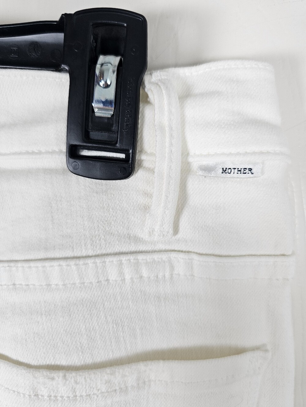 Mother The Hustler Ankle Fraw White Jeans Size 32 - Picture 5 of 7